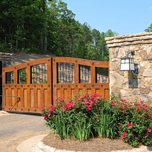 Custom driveway gate by Goodrow's